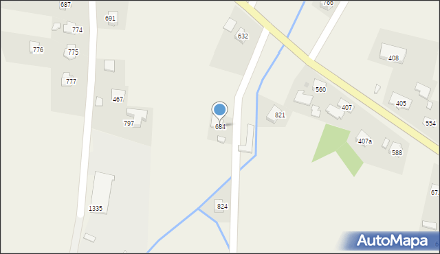 Łużna, Łużna, 684, mapa Łużna