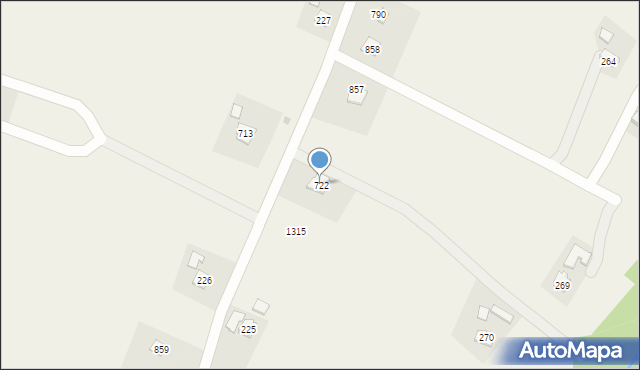 Łużna, Łużna, 722, mapa Łużna