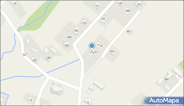 Łużna, Łużna, 771, mapa Łużna