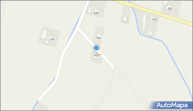 Łużna, Łużna, 819, mapa Łużna