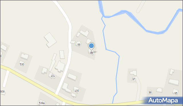 Łużna, Łużna, 98, mapa Łużna