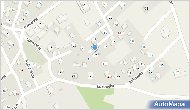 Lyski, Łukowska, 17a, mapa Lyski