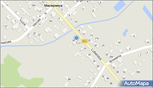 Maciejowice, Lubelska, 10A, mapa Maciejowice