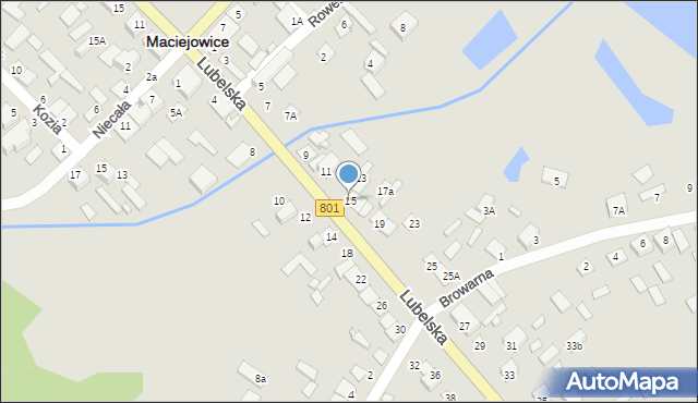 Maciejowice, Lubelska, 15, mapa Maciejowice