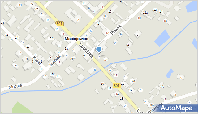 Maciejowice, Lubelska, 7, mapa Maciejowice
