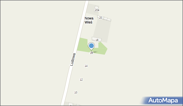 Mąkoszyn, Ludowa, 16, mapa Mąkoszyn