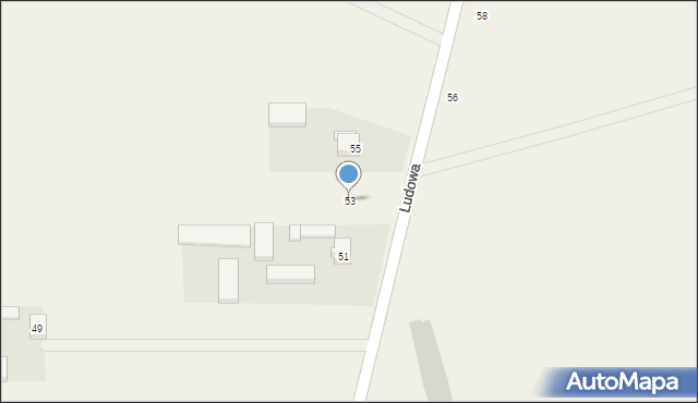 Mąkoszyn, Ludowa, 53, mapa Mąkoszyn