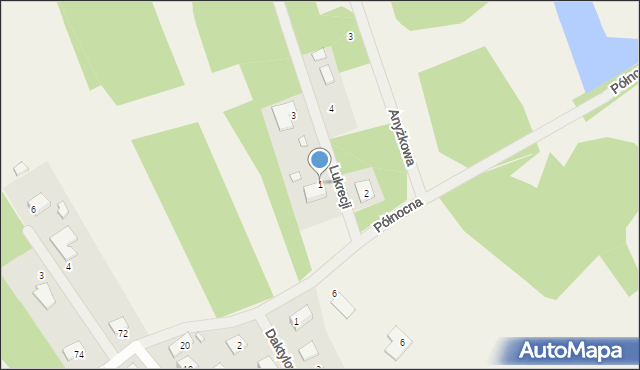 Makówka, Lukrecji, 1, mapa Makówka