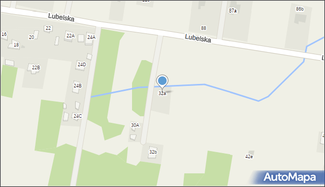 Małęczyn, Lubelska, 32a, mapa Małęczyn