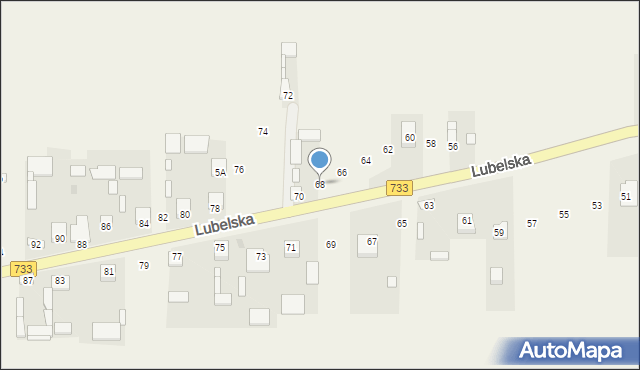 Maliszów, Lubelska, 68, mapa Maliszów