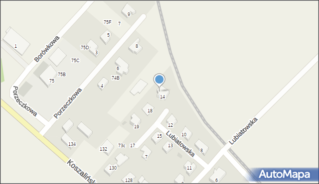 Manowo, Lubiatowska, 16, mapa Manowo