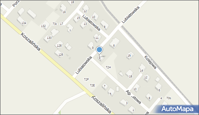 Manowo, Lubiatowska, 4, mapa Manowo