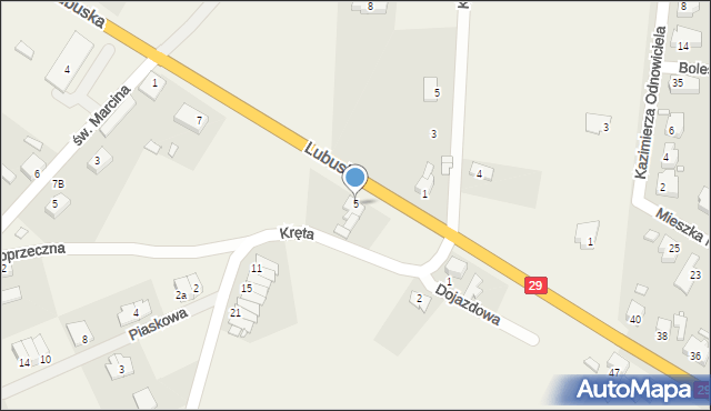 Marcinowice, Lubuska, 5, mapa Marcinowice