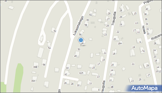 Miechów, Łukasińskiego Waleriana, mjr., 52, mapa Miechów