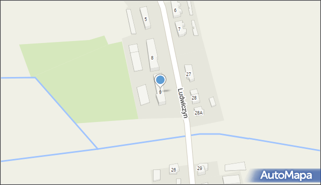 Miechów, Ludwiczyn, 9, mapa Miechów