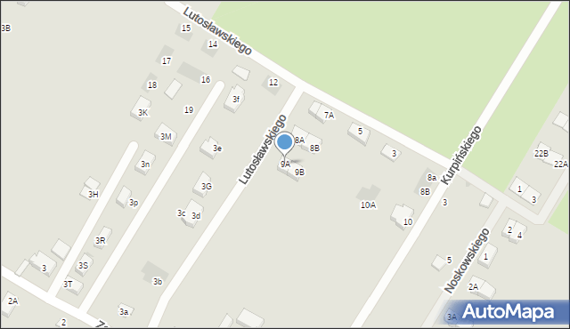 Międzychód, Lutosławskiego Witolda, 9A, mapa Międzychód