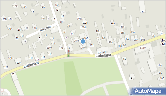Międzyrzec Podlaski, Lubelska, 104, mapa Międzyrzec Podlaski