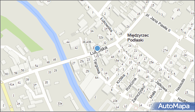 Międzyrzec Podlaski, Lubelska, 21, mapa Międzyrzec Podlaski