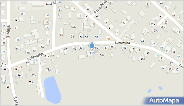 Międzyrzec Podlaski, Łukowska, 61A, mapa Międzyrzec Podlaski
