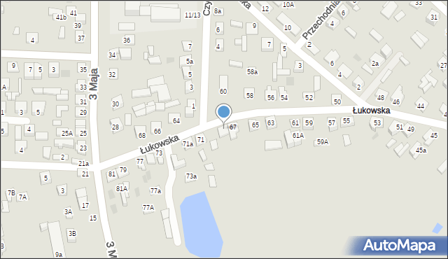 Międzyrzec Podlaski, Łukowska, 69, mapa Międzyrzec Podlaski