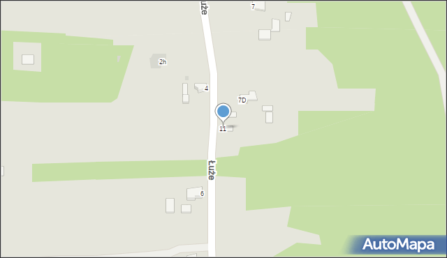 Mielec, Łuże, 11, mapa Mielca