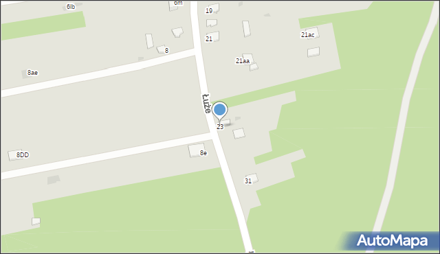 Mielec, Łuże, 23, mapa Mielca