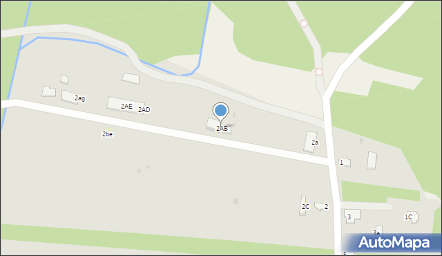 Mielec, Łuże, 2AB, mapa Mielca