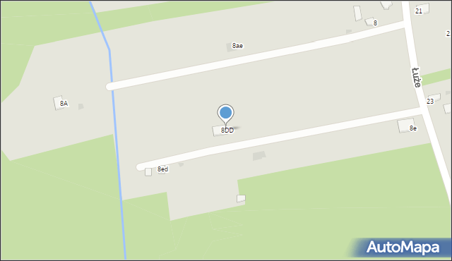 Mielec, Łuże, 8DD, mapa Mielca