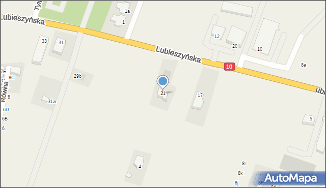 Mierzyn, Lubieszyńska, 21, mapa Mierzyn