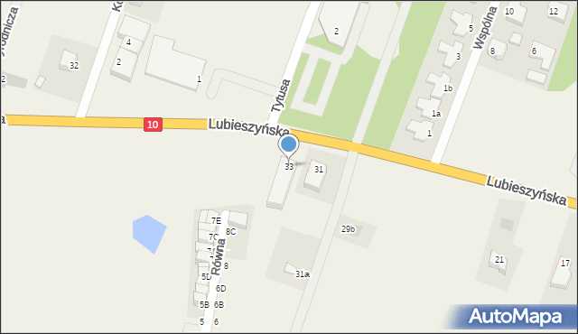 Mierzyn, Lubieszyńska, 33, mapa Mierzyn