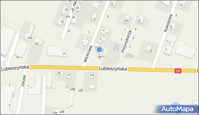 Mierzyn, Lubieszyńska, 34, mapa Mierzyn