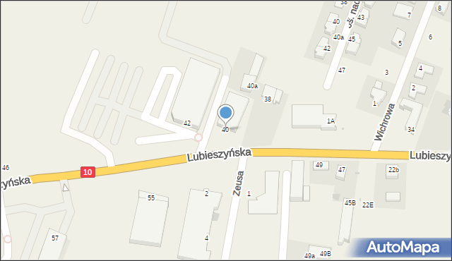Mierzyn, Lubieszyńska, 40, mapa Mierzyn