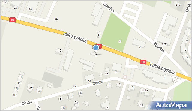 Mierzyn, Lubieszyńska, 7, mapa Mierzyn