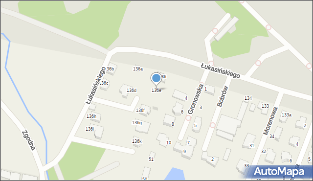 Mierzyn, Łukasińskiego, 136e, mapa Mierzyn