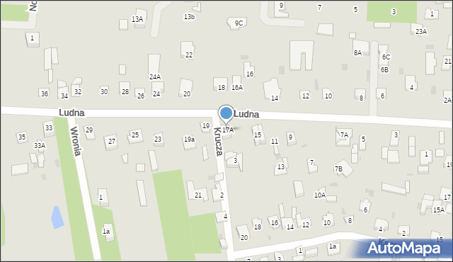 Milanówek, Ludna, 17A, mapa Milanówek