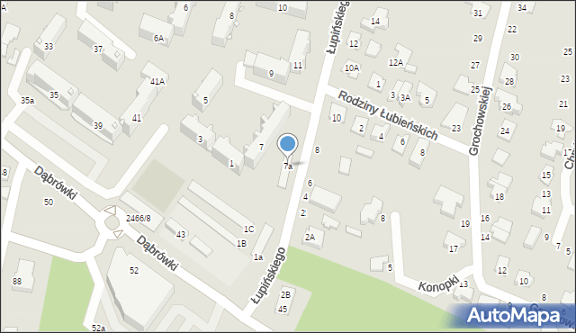 Mińsk Mazowiecki, Łupińskiego Jana, 7a, mapa Mińsk Mazowiecki