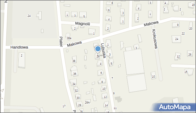 Modrzyca, Lubuska, 2b, mapa Modrzyca