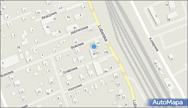 Mrągowo, Lubelska, 16, mapa Mrągowo