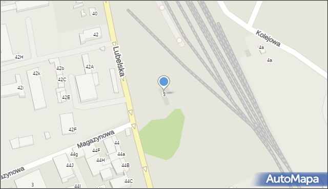 Mrągowo, Lubelska, 3, mapa Mrągowo