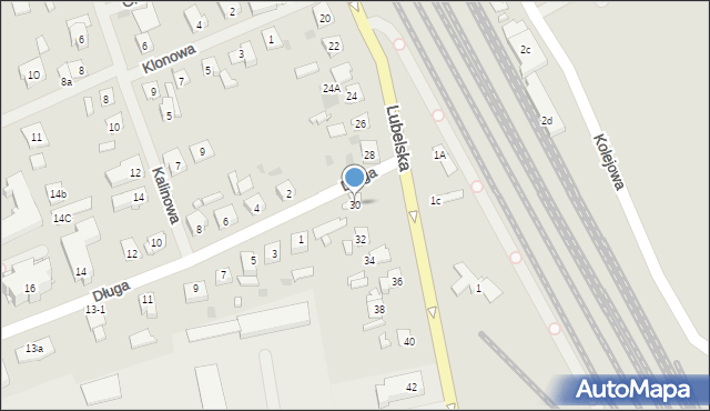 Mrągowo, Lubelska, 30, mapa Mrągowo