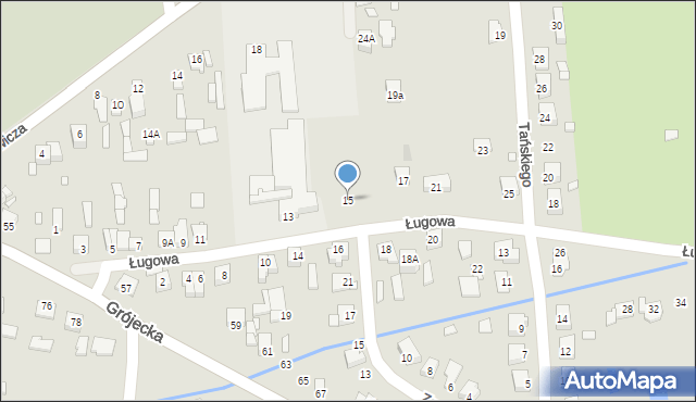 Mszczonów, Ługowa, 15, mapa Mszczonów