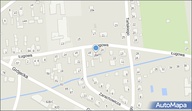 Mszczonów, Ługowa, 18A, mapa Mszczonów