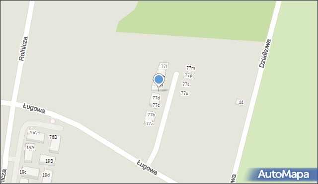 Mszczonów, Ługowa, 77e, mapa Mszczonów