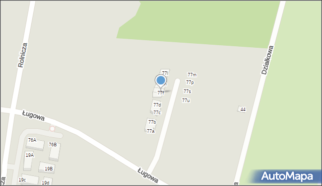 Mszczonów, Ługowa, 77f, mapa Mszczonów