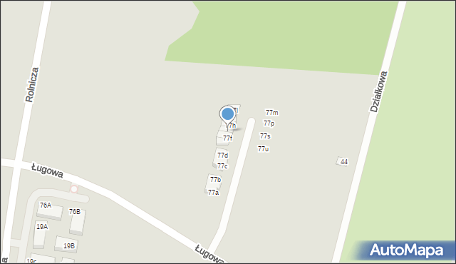 Mszczonów, Ługowa, 77g, mapa Mszczonów