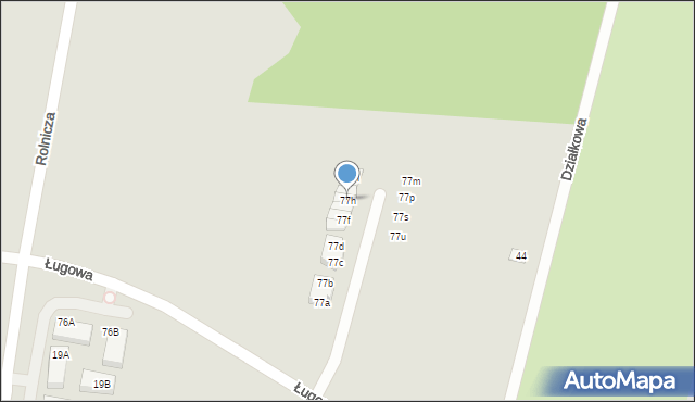 Mszczonów, Ługowa, 77h, mapa Mszczonów