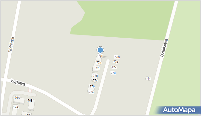 Mszczonów, Ługowa, 77k, mapa Mszczonów