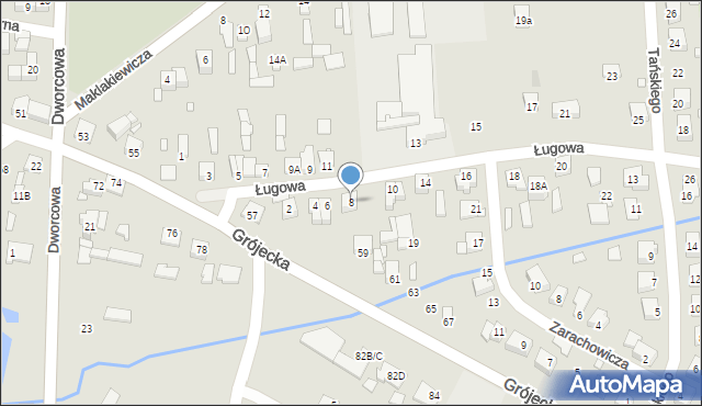 Mszczonów, Ługowa, 8, mapa Mszczonów