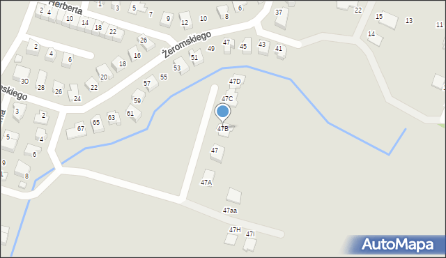 Myślibórz, Łużycka, 47B, mapa Myślibórz