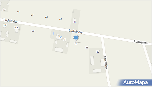 Niedrzwica Kościelna, Ludwinów, 56, mapa Niedrzwica Kościelna
